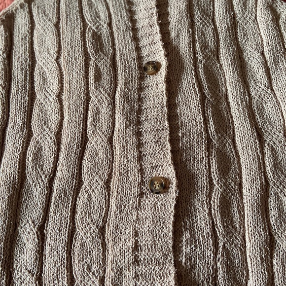 Sweet Rain Crochet Button Down Tank Top Size Large - Picture 4 of 8